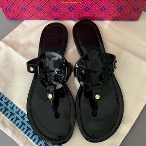 Tory Burch Miller Sandals - Black Patent